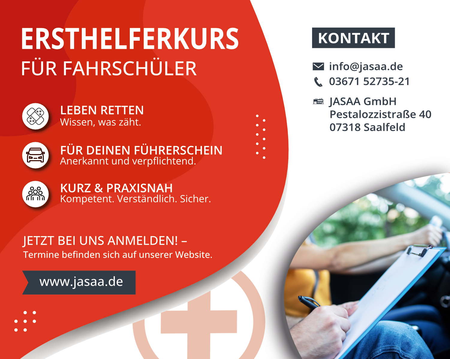 NEU bei uns! Ersthelferkurse für Fahrschüler